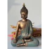 Buddha guld og turkis - Thailanske Buddha statuer - GodKarmaShop