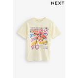 Cream Graffiti Flower Oversized Embellished Graphic T-Shirt (3-16yrs)