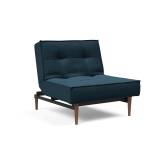Innovation Splitback Styletto stol (580 Argus Navy Blue, mørk egetræ)