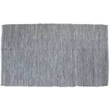 LA FINESSE Læder kludetæppe 120 x 180 cm - grå