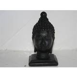 Buddha hoved lille, meditation, visdom og rigdom. Resin. 12cm