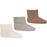 mp Denmark Cotton rib Baby Socks 3-pack Str 19/21 - Strømper hos Magasin - Beige Melange