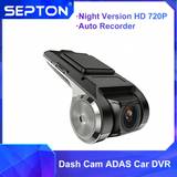 SHEIN 1Pcs SEPTON Waterproof HD Dash Cam Dvr Dash Camera Car DVR ADAS Dashcam Android Dvr Car Recorder Dash Cam Night Version HD 720P Auto Recorder