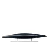 Cappellini - Inout Fibreglass Sofa, Satined Stainless SteelBase, Polish Lacquer Black Finish