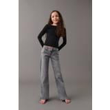 Gina Tricot - Low flare star jeans - young-low-waist- Grey - 134 - Female