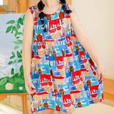 SHEIN One Cartoon Cute Princess Style Colorful Animal Pattern Printed Breathable Soft Princess Vest Dress For Young Girls' Spring/Summer Outfit