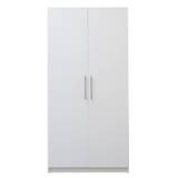 Garderobeskab i hvid melamin - B: 101 cm