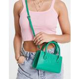 Topshop - Grøn mini-håndtaske i læder - Mellemgrøn - One Size