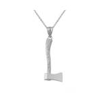 Axe Necklace in 9ct White Gold