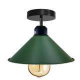 Grøn Loftslampe Industriel Retro E27 Pendel Cone Metal Wire Vintage Lampe