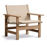 Fredericia Furniture - The Canvas Chair incl. Seat Cushion, Oak Light Oil, Natural Canvas