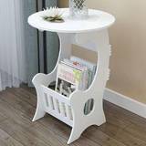 pc Nordic Style Bedside Table Modern Minimalist Bedroom Storage Cabinet Living Room Coffee Table Small Home Sofa Side Table Living Room Apartment Sofa - White - one-size
