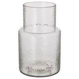 IKEA - KONSTFULL vase, klart glas/mønstret, 26 cm