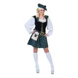 Scottish Lass kostume - Størrelse: L (44/46)
