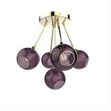 Design By Us - Ballroom Molecule Pendel Brass/Purple