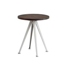 HAY - Pyramid Coffee Table 51 - Beige Base - Smoked Oak - Ø45,5 x H54 cm
