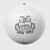Golfbolde med fadøl