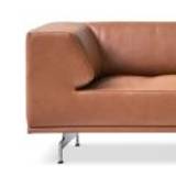 Fredericia Furniture 4511 Delphi 3 Pers. Sofa L: 240 cm - Cognac 95/Aluminium