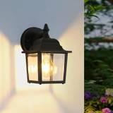 Vintage Outdoor Wall Light LED Wall Lamp E Base For Entrance Hallway Courtyard Garden Terrace Balcony Garage Black Bulb Not Included - Black - one-size
