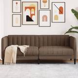 vidaXL 2-personers sofa stof brun