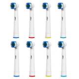 Børstehoveder til elektriske tandbørster, 8 styks