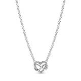 Pandora - Sparkling Infinity Heart halskæde Sølv sterlingsølv