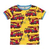 Småfolk T-shirt - Gul m. Brandbil - Småfolk - 5-6 år (110-116) - T-Shirt