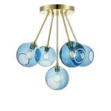 Design By Us - Ballroom Molecule Lamp - Pendel - Blue/Gold - H66 x W68 cm
