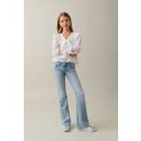 Gina Tricot - Chunky low flare jeans - young-low-waist- Blue - 134 - Female