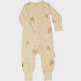 Bambus baby pyjamas dragt, kanin, creme beige