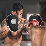 2pcs Boxing And Mma Training Punching Pads - Focus Mitts For Improved Accuracy And Speed - Curved Kicking Pads - Durable Pu Leather-boxing Training Gloves