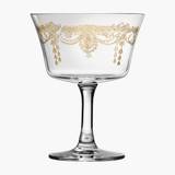 Retro Fizz 1890 Cocktailglas 20 cl - med guldmønster (6 stk.)