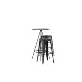 Venture Design Bistro & Tempe barsæt Sort/sort 2 stole og borde 60 cm