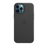 Læder-etui med MagSafe til iPhone 12 Pro Max – sort
