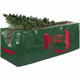 SHEIN 1pc Waterproof Christmas Tree Storage Bag, Artificial Xmas Tree Storage Bag, Christmas Gift Tree Bag, With Strong Durable Handles & Labeling Card Slot