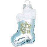 GreenGate Christmas Ornament Stocking Glass Small Pale Blue