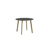 HAY CPH Deux 220 Table Ø: 98 cm - Lacquered Solid Oak/Stone Grey Laminate