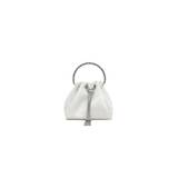Ivory Top Handle Satin Evening Bag - One Size