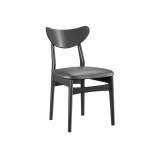 Casø Esther spisebordsstol (sort læder sæde, sortbejdset eg)