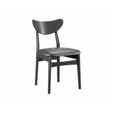 Casø Esther spisebordsstol (sort læder sæde, sortbejdset eg)