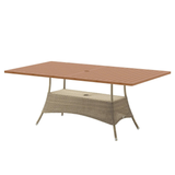 Cane-Line Lansing bord, stor, 180x100 cm - Teak / Gråbrun Havemøbler - Udeliv