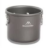 MOUNTAINHIKER 150ML Outdoor Rejse Camping Picnic Vandkop Aluminiumslegering Kaffe Te Krus med foldbart håndtag (BPA-fri, intet FDA-certifikat)