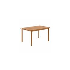Muuto Linear Steel Table, Vælg farve Burnt Orange, Størrelse 140 x 75