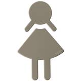 Figur skilt til WC - dame: Farve - Sand