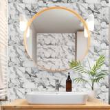 SHEIN 6pcs Peel And Stick Marble Pattern PVC Decorative Wall Sticker For Home Kitchen Bathroom Entrance, Waterproof, Moisture-Proof, Oil-Resistant And Remov