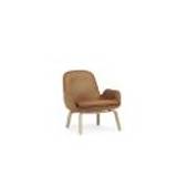 Normann Copenhagen Era Lounge Chair Low Oak SH: 40 cm - Ultra Leather / Brandy 41574