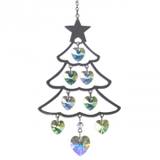 Juletræ med grønne hjerte krystaller - Swarovski krystaller Large - GodKarmaShop