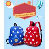 Fashion Toddler Kids Boy Girl Nylon Cute Small Backpack Kids Star Pattern Zipper School Bag Backpack Hot Style - Red