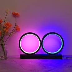 rgb cirkel led bordlampe minimalistisk nordisk moderne dekorativ led skrivebordslampe til stue soveværelse led farverig lampe Lightinthebox