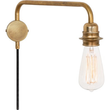 Edison: rå messing Væglampe